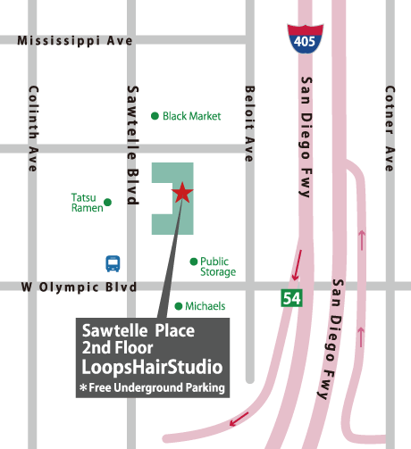 Sawtell district Loops neighborhood map